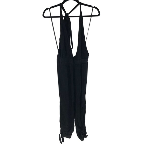 Lulus Lolinda Black Convertible Halter Jumpsuit S Pockets - Picture 1 of 8